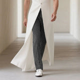 AIDASE  -  Men Striped Pants Elastic Waist Joggers Loose Casual Trousers Men Streetwear 2025 Fashion Male Straight Long Pants S-5XL aidase-shop