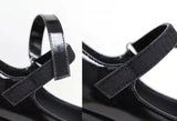 AIDASE  -  French Style Mary Jane High Heels for Women Summer Open Toe Chunky Block Heel Sandals Black Leather Loafers New Arrival aidase-shop