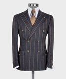 Aidase Fashion Stripe Wedding Men Suits Slim Fit Tailor-Made Groom New One-Pieces Coat Formal Occasions Party Singer Costume Made aidase-shop