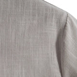 AIDASE  -  Summer Men's  Solid Color Stand Collar PulloverShort Sleeve Shirt aidase-shop