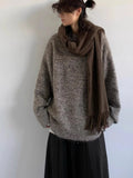 AIDASE  -  Retro Japanese Neutral Lazy Sle Sweater Loose Casual Overhead Knitted irt for Men And Women Spring Autumn Faionable aidase-shop