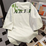 AIDASE  -  Men's Short Sleeved T-shirt Summer Fashion Floral Print Round Neck Tops Japanese Loose Casual Male Pullover aidase-shop