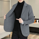 Aidase Men's Suit Jackets Thin Single Breasted Coat Slim Fit Male Tweed Blazer New In Original Elegant Classic Vintage Menswear Casual aidase-shop