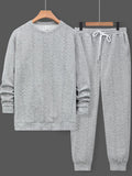 AIDASE  -  Men's Complete Set Sports Suit, Round Neck Jacquard Sweatshirt, Jogger Pants, Two-Piece Set, Men's Casual Wear for Spring and Autumn aidase-shop