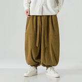Aidase 2025 Men Streetwear Wide Leg Casual Pants Men Loose Fashion Jogging Sweatpants Solid Color Harem Pants Male Harajuku Trousers