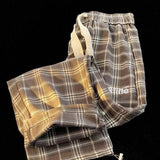 AIDASE  -  New Spring and Autumn Fashion Trendy Brand Retro Plaid Wide Leg Straight Leg Pants Versatile Casual Loose and Fashionable Pants aidase-shop