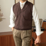 AIDASE  -  Men's Casual Sweater Vest Warm and Comfortable Vest in Autumn and Winter Solid Color Sweater Vest Casual Fashion Warm Top aidase-shop