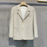 AIDASE  -  Autumn Winter New Fashion Men's Solid Color Trendy Casual Business Simple Basic Long Sleeve Suit Coats Male Blazers Clothes Tops aidase-shop