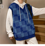 AIDASE  -  new vest knitted sweater for autumn and winter outerwear trend V-neck loose sleeveless sweater aidase-shop