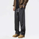 AIDASE  -  Spring Autumn American New Fashion Men's Solid Color Loose Casual Trendy Daily Basic Straight Outdoor Cargo Trousers Male Pants aidase-shop
