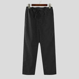 AIDASE  -  Men Striped Pants Lace Up Joggers Loose Casual Straight Trousers Men Streetwear 2025 Fashion Leisure Male Long Pants aidase-shop