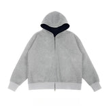 AIDASE  -  Mens Autumn Spring Contrast Color Cardigan Hooded  Thick Premium Loose Heavyweight Top Men's hoodie ventilate essentials hoodie aidase-shop