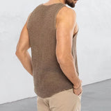 Aidase Men Summer Knitted Tank Top Loose Sleeveless Sportswear Tops Boys Casual Fitness Bodybuilding Breathable Tees Plus Size Xxxl aidase-shop