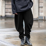 AIDASE  -  Men Irregular Pants Solid Color Joggers Elastic Waist Trousers Men Streetwear INCERUN Loose Fashion Casual Male Long Pants aidase-shop