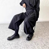 AIDASE  -  Loose Wide Leg Pants Nine Points Design Dark Style Men Women Casual Trousers Original Yamamoto Style Loose Fit Autumn Spring aidase-shop