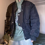 AIDASE  -  Wine Red Pilot Jacket Men's Spring Irregular Single Breasted Coat Vintage American S-star Baseball Jacket Couple College Outwear aidase-shop