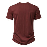 AIDASE  -  Men's Henry casual fashion basic short sleeve fashion pullover T-shirt aidase-shop