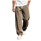 AIDASE  -  H Apparel Men'S Casual Pants Spring And Summer Straight Loose Lace Up Sports Casual Pants Jacquard Pants Pantalones Hombre aidase-shop