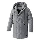 AIDASE  -  Korean Style Winter New Fashion Men's Plus Size Casual Trendy Solid Color Loose Simple Basic Hooded Quilted Coats Male Parkas aidase-shop
