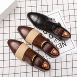 AIDASE  -  Classic Men Loafers Men Casual Comfortable Fashionable Pointed Leather Shoes Men Gentlemen's Banquet Social Shoes aidase-shop