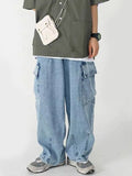 Aidase Baggy Jeans Trousers Male Denim Pants Black Wide Leg Pants Men's Jeans Loose Casual Korean Streetwear Hip Hop Harajuku aidase-shop