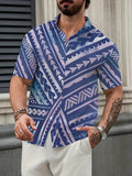 AIDASE  -  Summer new casual trend simple plant pattern short sleeve shirt aidase-shop