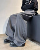 AIDASE  -  Men's Loose Wide Leg Jeans Autumn Spring American Retro Casual Straight Tube Long Pants Draping Feeling Deconstructed Style aidase-shop