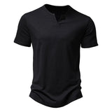 AIDASE  -  Summer Brand Quality Men T-Shirt V-Neck Fashion Design Slim Fit Soild T-Shirts Male Tops Tees Short Sleeve T Shirt for Men aidase-shop