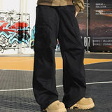 AIDASE  -  Spring Autumn Big Pocket Men's Cargo Pants Loose Straight Wide Leg Trousers Baggy Outdoor Workwear Pants Man Hip Hop Sweatpants aidase-shop