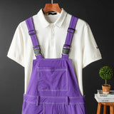AIDASE  -  Men Joggers Bib Overalls Multi Pockets Cargo Pants Adjustable Suspenders Coveralls Summer Jumpsuits aidase-shop