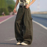 AIDASE  -  Summer New Men Cargo Pants American Style Multi-Pocket Loose Straight Wide-Leg Male Pants Stylish Versatile Clothes