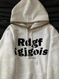 AIDASE  -  Letter Design Hooded Women Sweatshirt New Long Sleeve Loose Pullover Korean Simple Lady Sport Hoodies aidase-shop