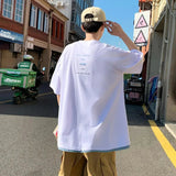 AIDASE  -  Summer Casual Loose Men's T-shirt Short Sleeve round Neck Pocket Design Fashionable Half Sleeve Base Shirt Couple's Top aidase-shop