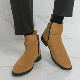 AIDASE  -  Brand Lightweight High Top Soft Comfortable Men's Boots Fashion Cow Suede Chelsea Boots Quality Versatile Business Leather Boots aidase-shop