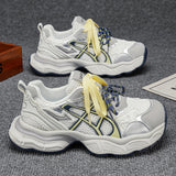 AIDASE  -  Summer New Couple Dad Shoes, Mesh Lace-up Thick Sole Heightening Sneakers, Breathable All-match Casual Sports Shoes aidase-shop
