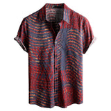 AIDASE  -  Men'S Beach Casual Short Sleeved Shirt Casual Shirt Men'S Short Sleeved Shirt Hawaii Short Loose Regular Fit Casual Men'S Shirt aidase-shop