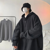 Aidase Men Pullover Hoodie Korean Style Classic Solid Color Casual Hoodies Oversized Loose Hooded Knitwear Mens Knitted Pullovers aidase-shop