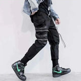AIDASE  -  Spring Autumn New Pockets Cargo Pants Tactical Overalls Men's Tide Dark Fashion Casual Leggings Hip Hop Sweatpants aidase-shop