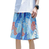 AIDASE  -  Ice Silk Five-Quarter Men's Shorts Digital Print Cooling Holiday Dopaamine Hong Kong Style Summer Casual Straight Leg Pants aidase-shop