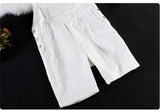 AIDASE  -  Men White Denim Bib Overalls Shorts Loose Big Pocket Cargo Dungarees Summer Casual Jumpsuits Coveralls aidase-shop