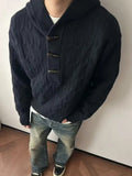 AIDASE  -  Retro Lazy Sle Knitted Sweater Coat with Hat for Men And Women Autumn Winter New Couple Loose Fit Comfortable Warmth aidase-shop