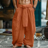 AIDASE  -  Vintage Loose Print Men's Pants Summer Thin Casual Men's Pants Travel Vacation Casual Pants Men's Clothing  Male Sweatpants Gym aidase-shop