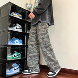 Aidase Jeans Men Military Fashion High Street Daily Spring Autumn Camouflage Spliced Handsome Loose American Style Teenagers Versatile