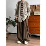 AIDASE  -  Butqiu Japanese Retro Forest System Plaid Long Sleeve Shirt Men Women Autumn Thin Loose Shirt Polyester Non-iron Loose Fit aidase-shop