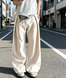 AIDASE  -  Men's Pleated A-Line Wide-Leg Suit Pants Curved Trousers Streetwear Lightweight CleanFit Casual Long Pants for Spring and Autumn aidase-shop