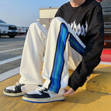Aidase Straight Men's Sweatpants Flated Loose Jogger New Items In Baggy Trousers Goth Vintage Summer Casual Stylish Man Sweat Pants