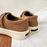 AIDASE  -  Casual Thick Bottomed Men's Shoes British Style Faux Suede round Toe Rubber Outsole High Street Design Sensation X506 aidase-shop