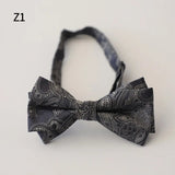 AIDASE  -  12*6CM Luxury Paisley Bow Ties For Men Adult Gray Brown Floral Soft Bowties Wedding Party Groom Formal Butterfly Shirt Accessory aidase-shop