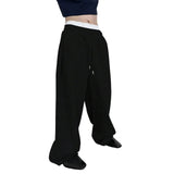 AIDASE  -  Mens Wide Leg Sweatpants Straight Cut European And American Sle Youthful Trend Spring Collection Eighteen Length aidase-shop