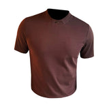 AIDASE  -  Men's 46% Cotton Semi-Turtleneck Tee | Slim Fit Casual Short Sleeve Shirt Stylish Slim-fit Semi-high Neck Breathable T-shirt aidase-shop